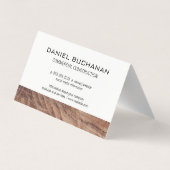 Carte De Visite Logo de construction | Métal de bois scié (Dos)