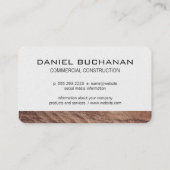 Carte De Visite Logo de construction | Métal de bois scié (Dos)