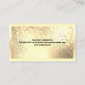 Carte De Visite Logo de construction | Métallique d'or (Dos)