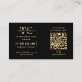 Carte De Visite Logo de construction moderne Entrepreneur général (Dos)