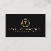 Carte De Visite Logo de construction moderne Entrepreneur général (Devant)