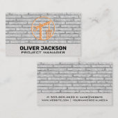 Carte De Visite Logo de construction | Mur en briques (Devant / Derrière)