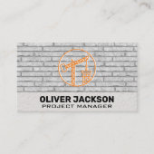 Carte De Visite Logo de construction | Mur en briques (Devant)