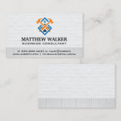 Carte De Visite Logo de construction | Mur en briques | Bois (Devant / Derrière)