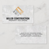 Carte De Visite Logo de construction outils de marteau scié (Devant / Derrière)