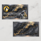 Carte De Visite Logo de construction | Outils main | Immobilier (Devant / Derrière)