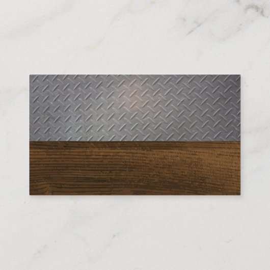 Carte De Visite Logo de construction | Plan directeur | Acier | Bo (Dos)