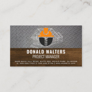 Carte De Visite Logo de construction Plan directeur Acier Bo