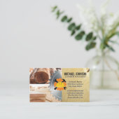 Carte De Visite Logo de construction | Plateaux | Bois | Scie (Debout devant)