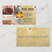 Carte De Visite Logo de construction | Plateaux | Bois | Scie (Devant / Derrière)