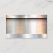 Carte De Visite Logo de construction | Rivets métalliques (Dos)