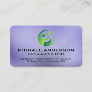 Carte De Visite Logo de Consulting Corp Vert