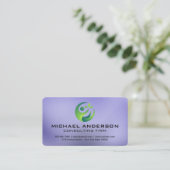 Carte De Visite Logo de Consulting Corp | Vert  (Debout devant)
