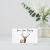 Carte De Visite Logo de corne de cerf tournesol aquarelle (Debout devant)