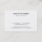 Carte De Visite Logo de coupe de cheveux ornementaux noirs (Dos)