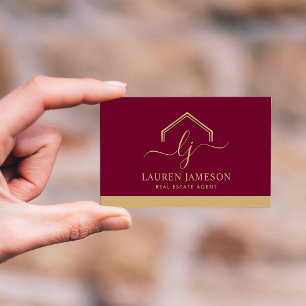 Carte De Visite Logo de courtier immobilier pour la promotion immo