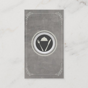 Carte De Visite LOGO de couteau et de fourchette pour le