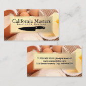 Carte De Visite Logo de couteau | Farine d'oeufs de beurre (Devant / Derrière)