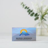 Carte De Visite Logo de couverture solaire (Debout devant)