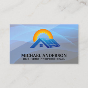 Carte De Visite Logo de couverture solaire