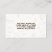 Carte De Visite Logo de crabe de fruits de mer | Motifs alimentair (Dos)