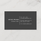 Carte De Visite Logo de Cravate à mâchoires classiques - noir et b (Dos)