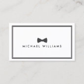 Carte De Visite Logo de Cravate à mâchoires classiques - noir et b (Devant)