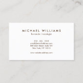 Carte De Visite Logo de Cravate Rustic Refined pour hommes en bois (Dos)