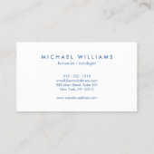 Carte De Visite Logo de Cravate Rustique Raffiné pour mâle sur Blu (Dos)