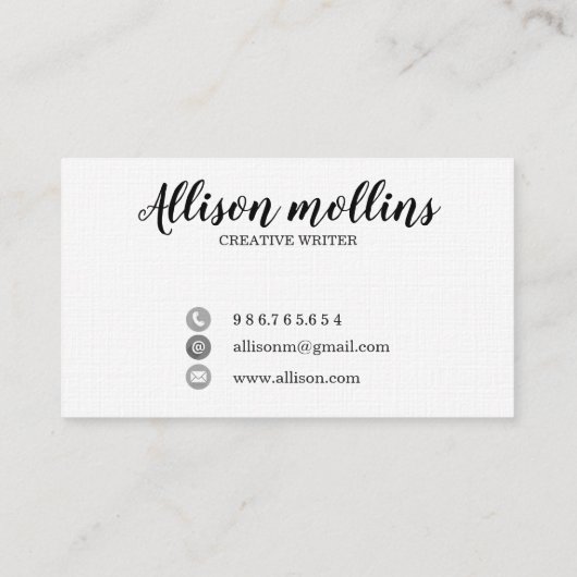 Carte De Visite Logo de création moderne (Dos)