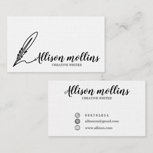 Carte De Visite Logo de création moderne (Devant / Derrière)