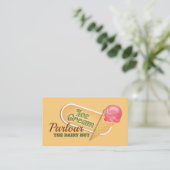 Carte De Visite Logo de crème glacée, Parlante de crème glacée (Debout devant)