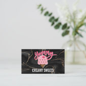 Carte De Visite Logo de crème glacée Yummy (Debout devant)