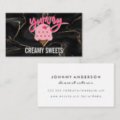 Carte De Visite Logo de crème glacée Yummy (Devant / Derrière)