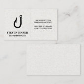 Carte De Visite Logo de crochet de poisson | Bateau (Devant / Derrière)