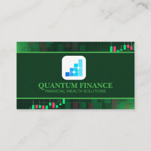 Carte De Visite Logo de croissance financière Actions Investis