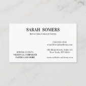 Carte De Visite Logo de cupcake moderne Bakery Chef cuisinier Conf (Dos)