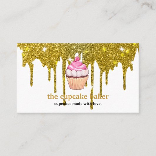 Carte De Visite Logo de cupcake moderne Bakery Chef cuisinier Conf (Devant)