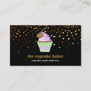 Carte De Visite Logo de Cupcake Moderne Boulangerie Chef Traiteur 