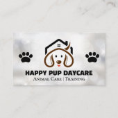 Carte De Visite Logo de Cute Doggy et Home | Pâtes (Devant)