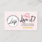 Carte De Visite Logo de demande de révision simple (Devant)