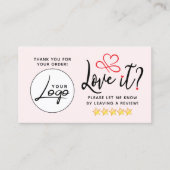 Carte De Visite Logo de demande de révision simple (Devant)