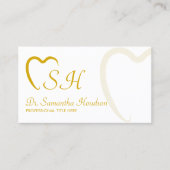 Carte De Visite Logo de dentisterie Code QR simple jaune (Devant)