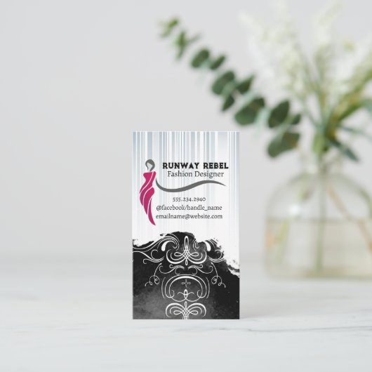 Carte De Visite Logo de design de mode (Debout devant)