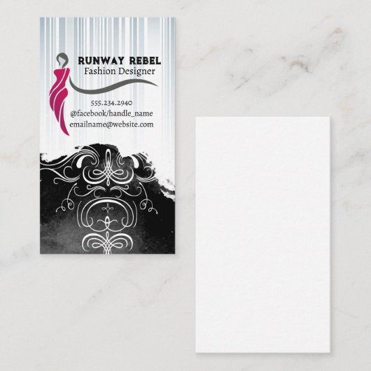 Carte De Visite Logo de design de mode (Devant / Derrière)