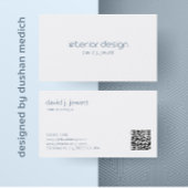 Carte De Visite Logo de Design d'intérieur simple bleu-gris