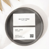 Carte De Visite Logo de Design d'intérieur simple noir et blanc
