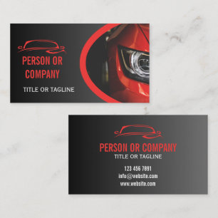 Carte De Visite Logo de Détail Automobile Professionnel Lavage de