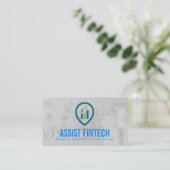 Carte De Visite Logo de document Fin Tech | Graphique financier (Debout devant)