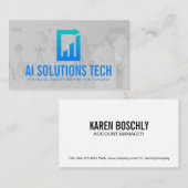 Carte De Visite Logo de document technique | Graphique financier (Devant / Derrière)
